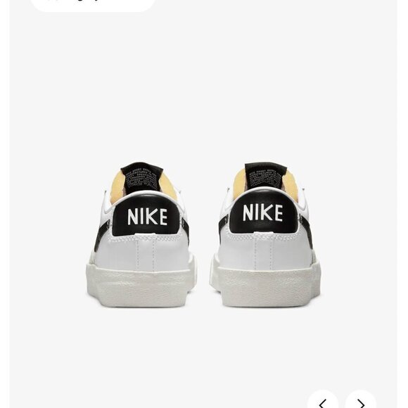 GENTLY USED Nike Blazer Low '77 Women's Shoes | Size 8.5 | Color White - Picture 3 of 8